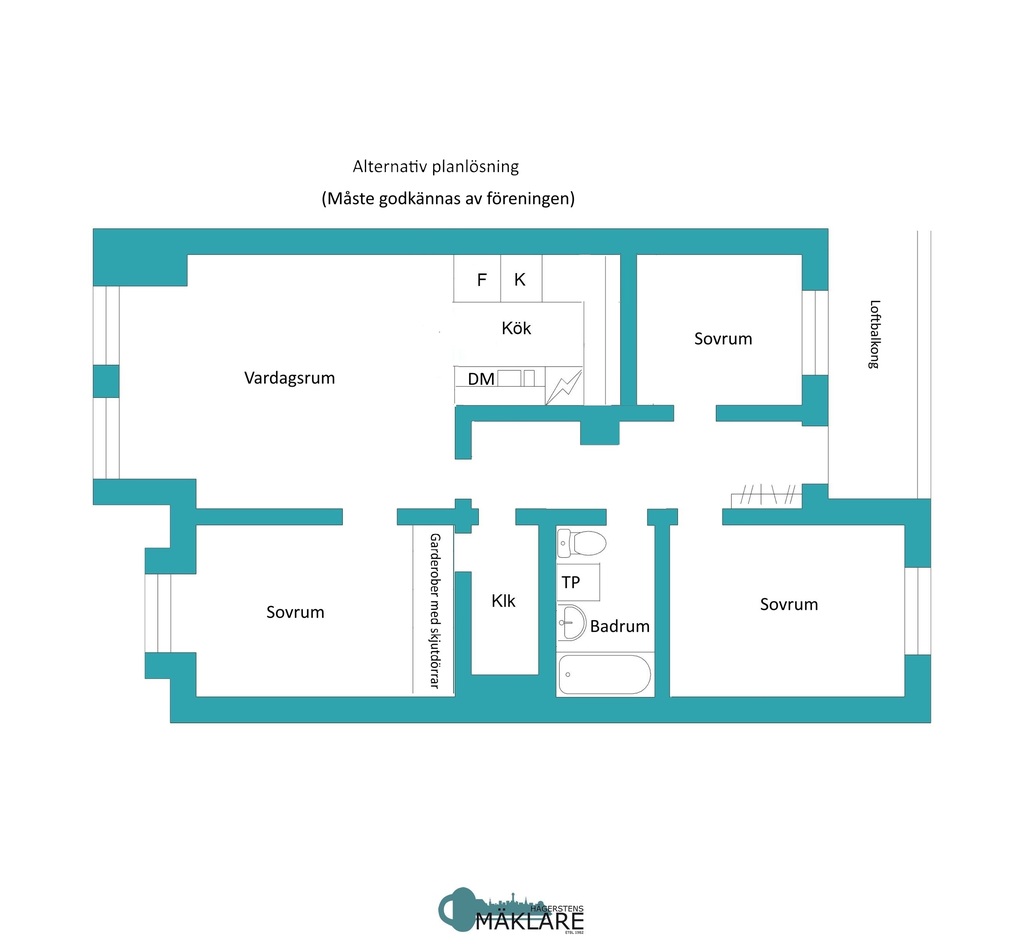 Alternativ planlösning, tillstånd krävs från föreningen